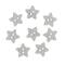 Flair Originals 5/8" Silver Glitter Star Buttons, 8ct.